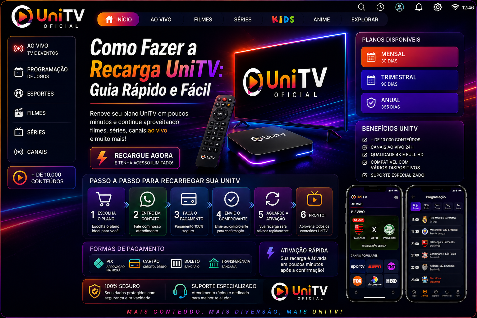 Como Fazer a Recarga UniTV: Guia Rápido e Fácil